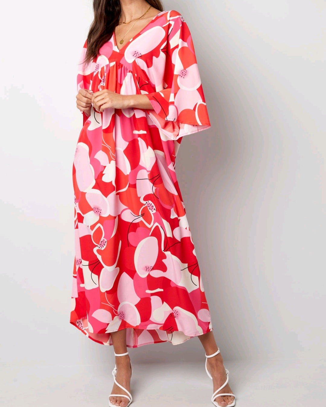 Robe longue florale