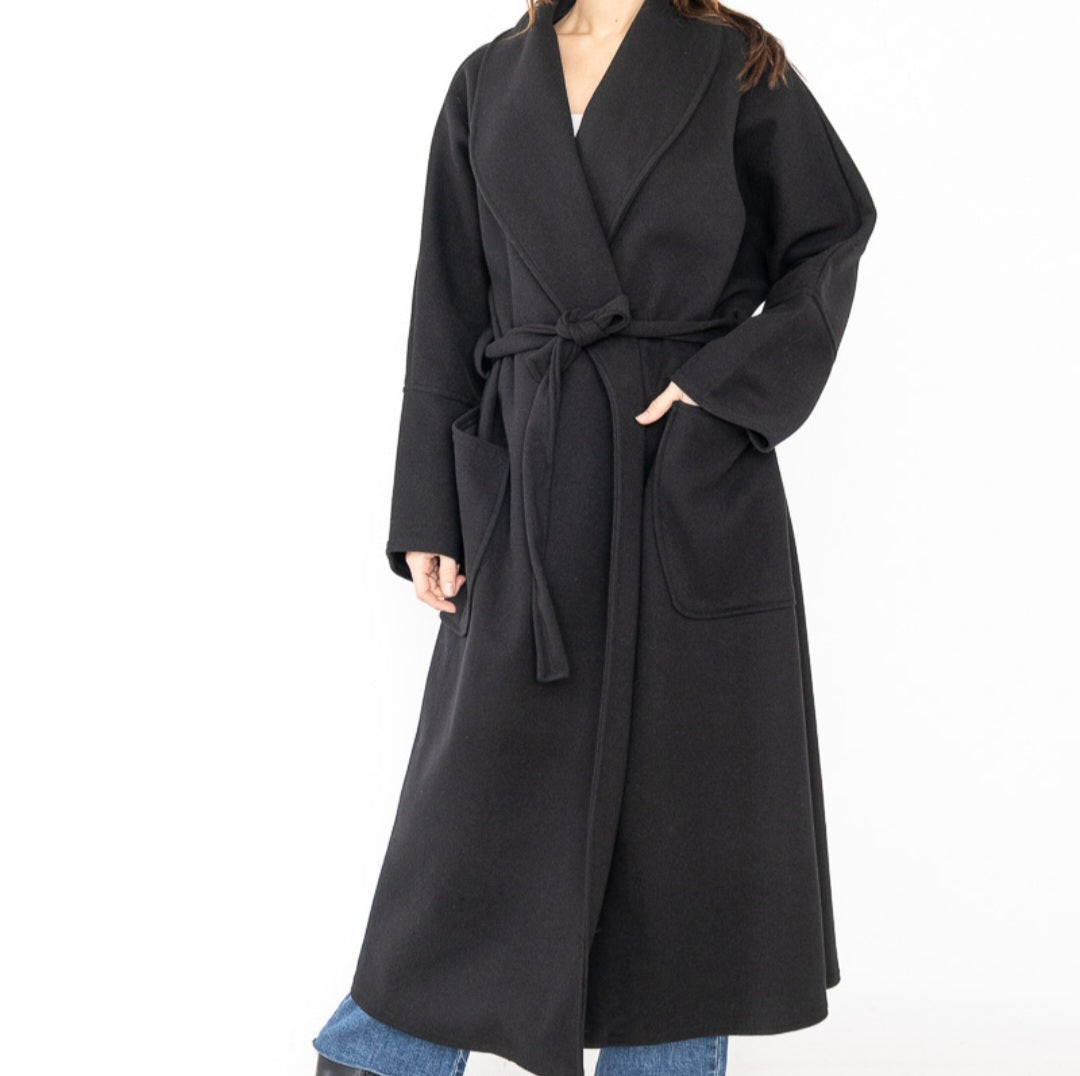 Manteau long et large noir