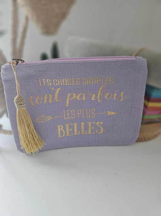 Pochette mauve "Les choses..."