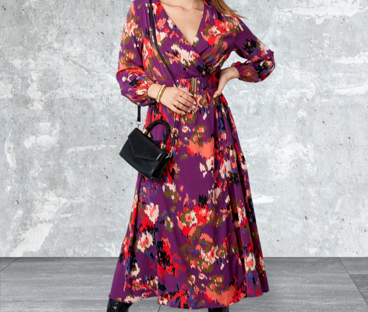 Robe maxi longue florale