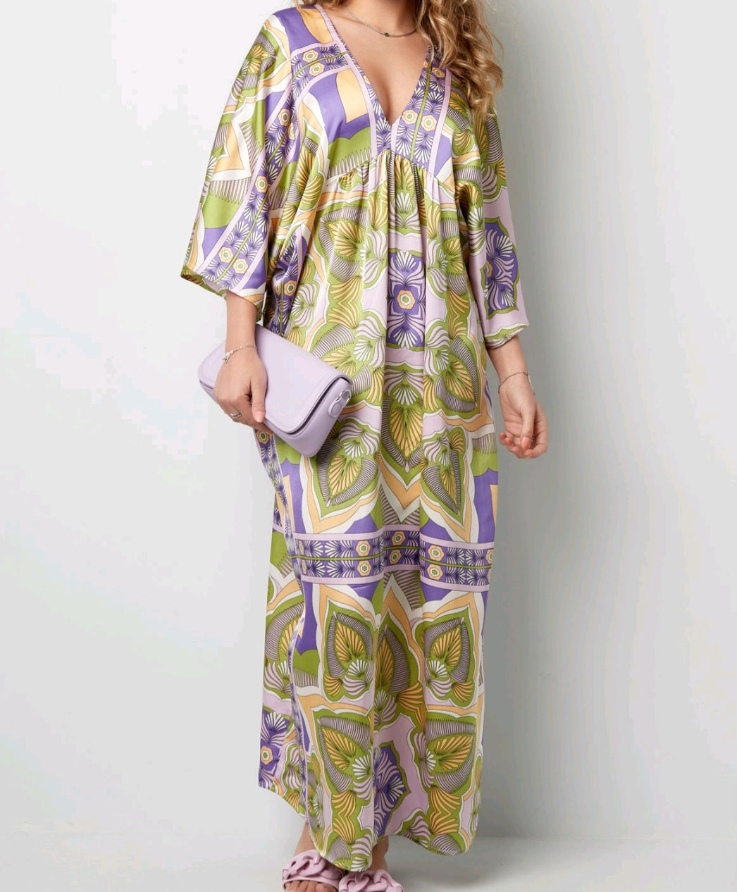 Robe longue happy print