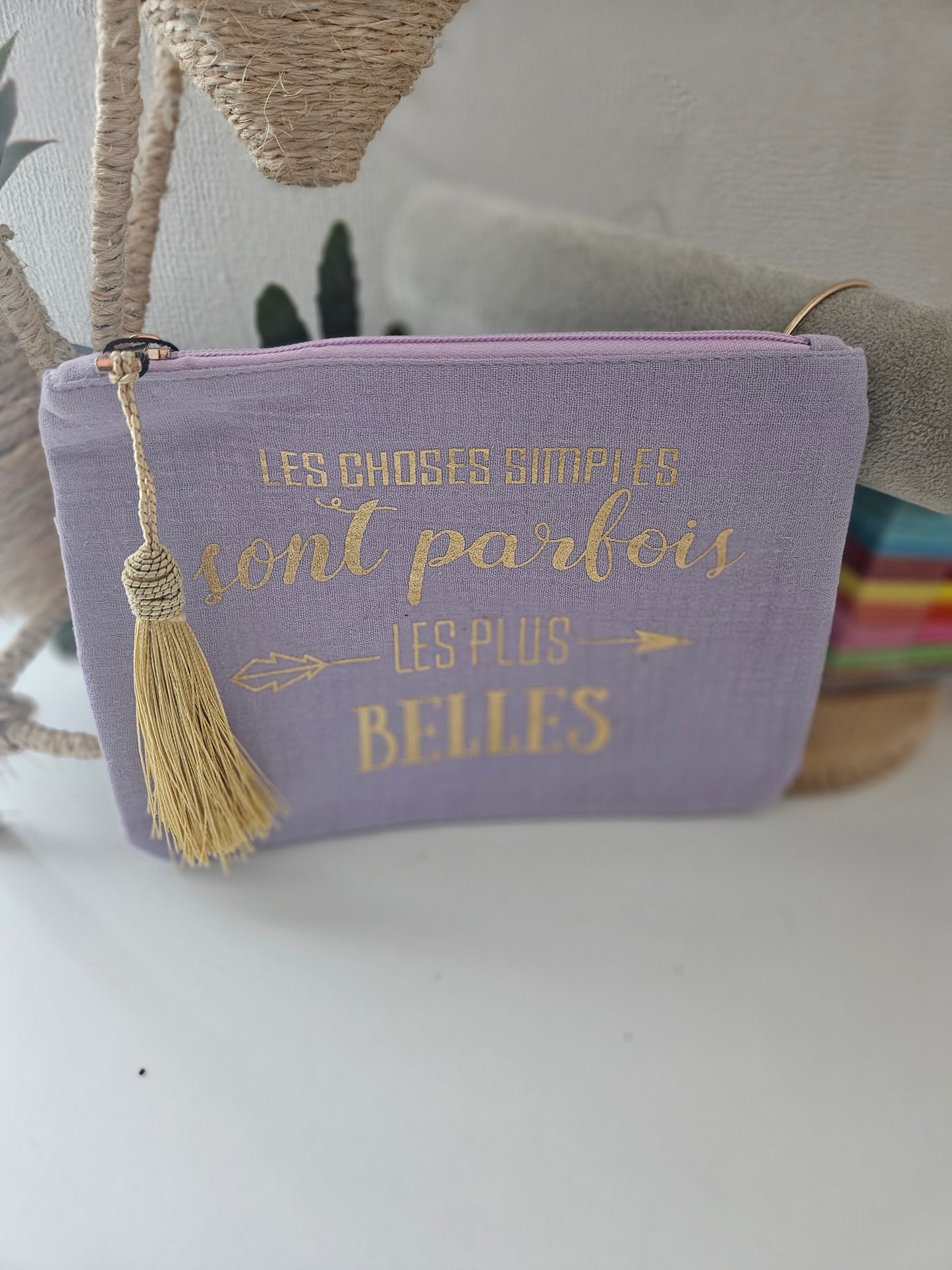 Pochette mauve "Les choses..."