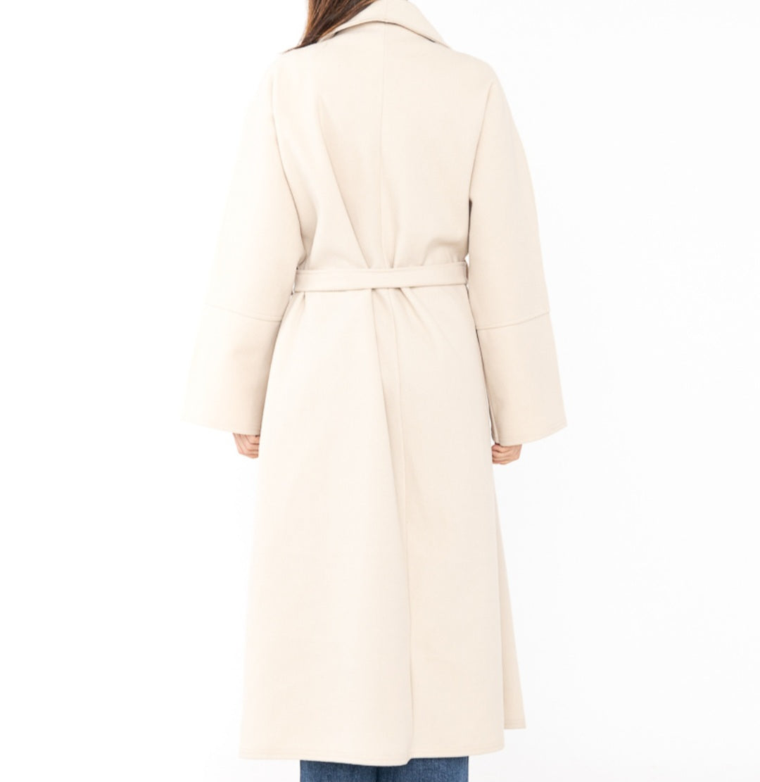 Manteau long beige