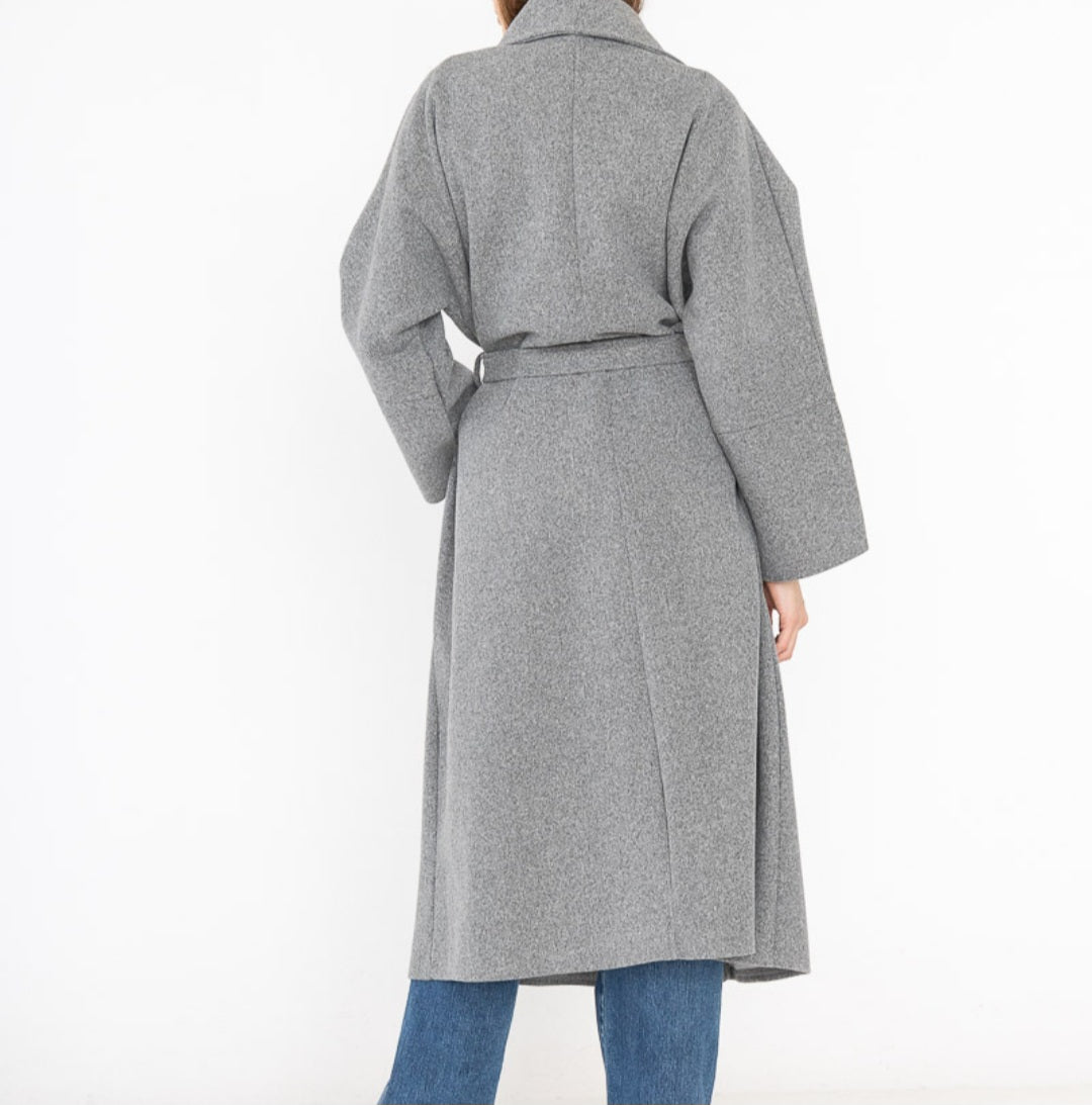 Manteau long gris