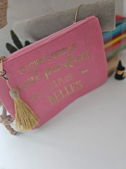 Pochette rose "Les choses..."