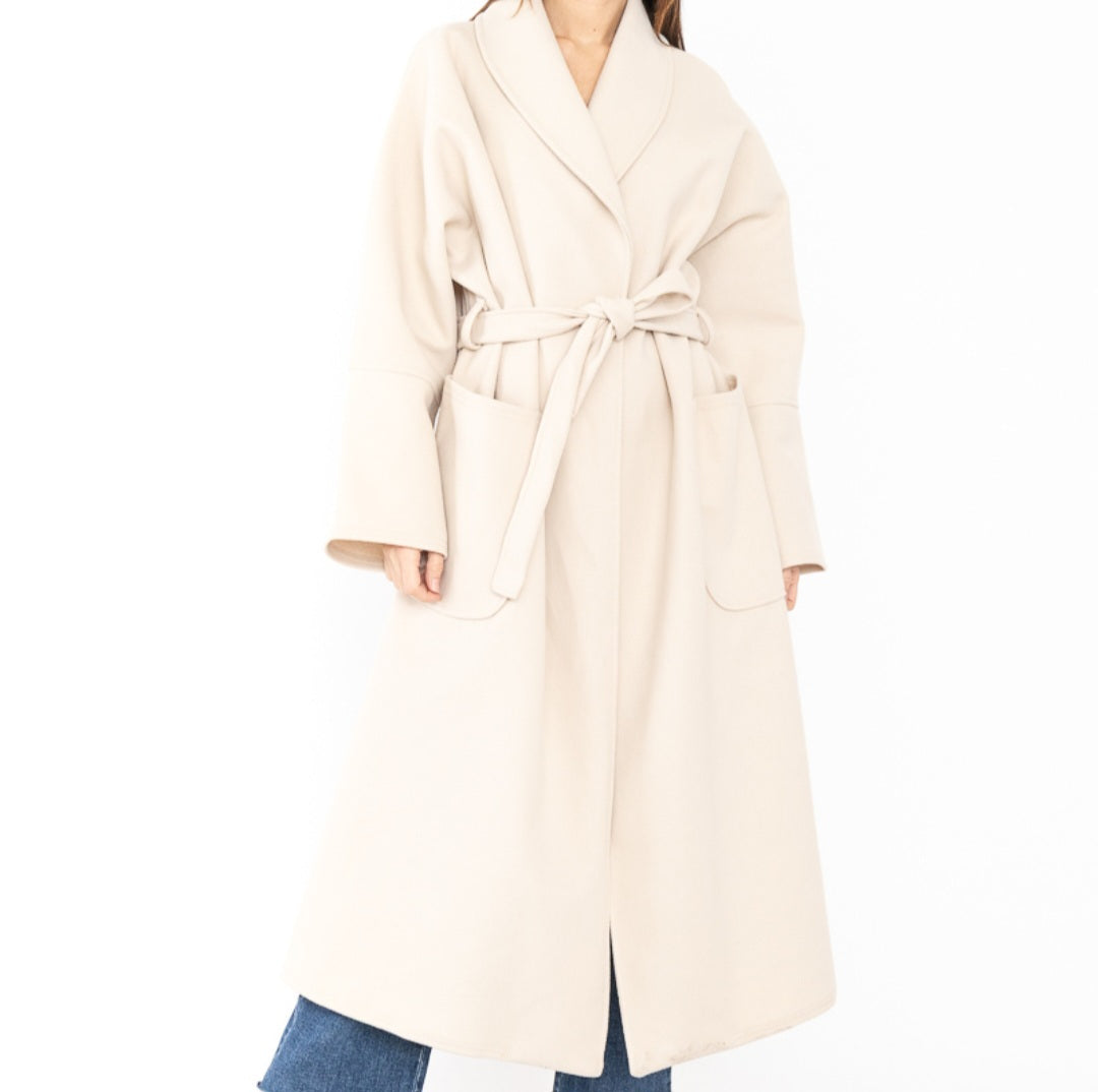 Manteau long beige