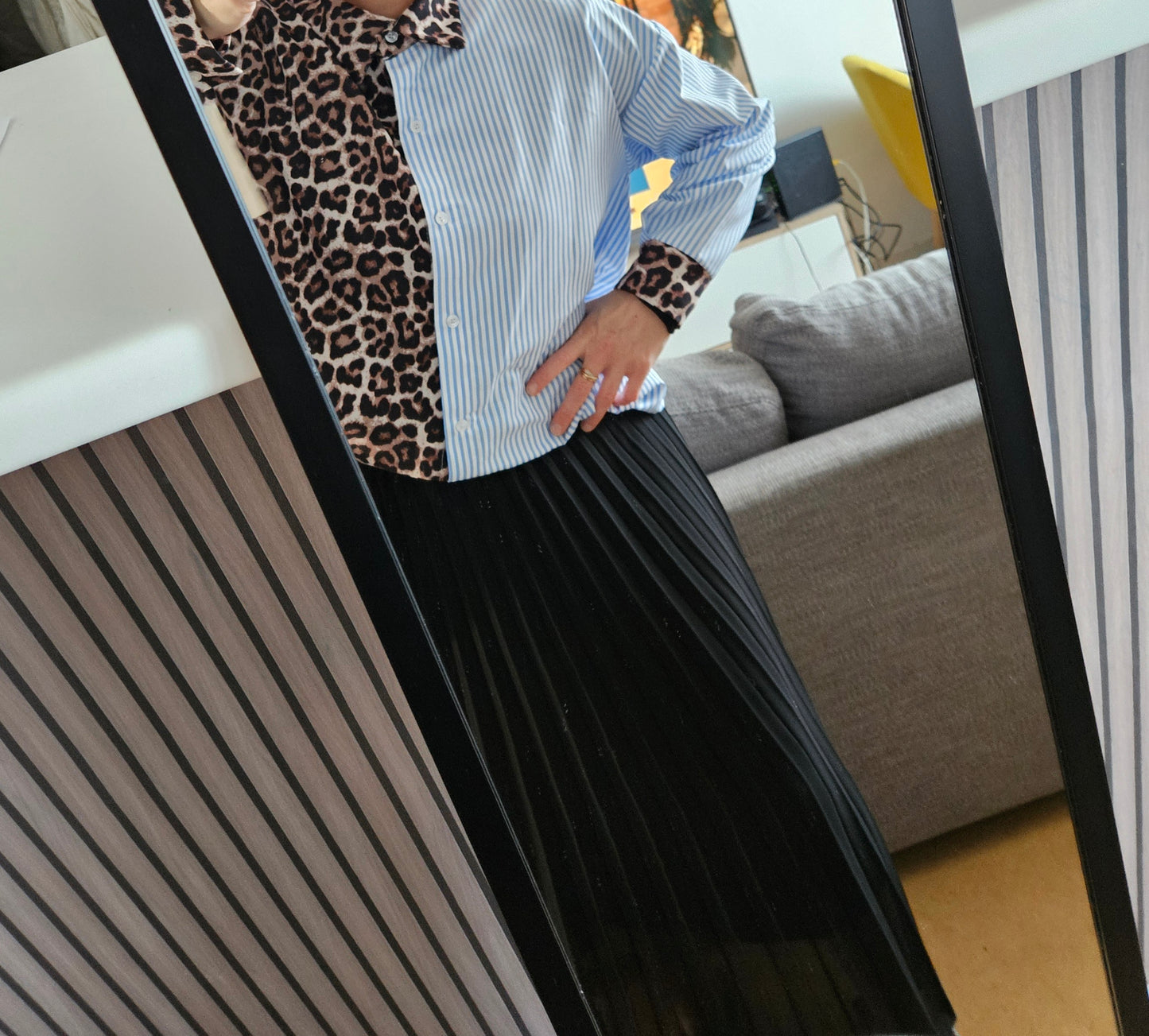 Chemise leopard/rayures