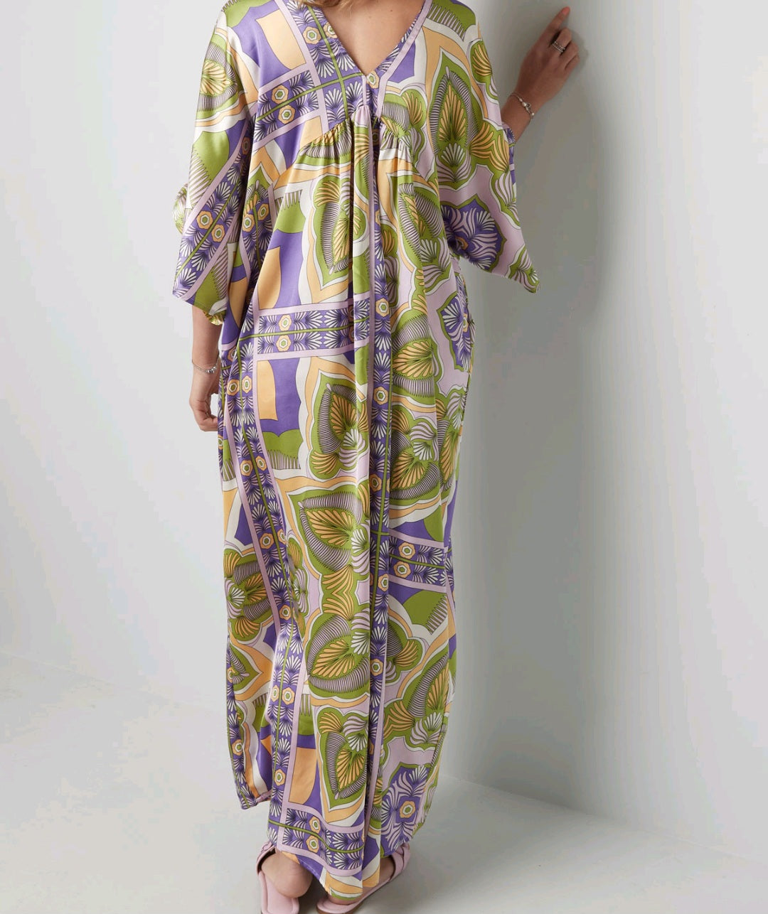 Robe longue happy print